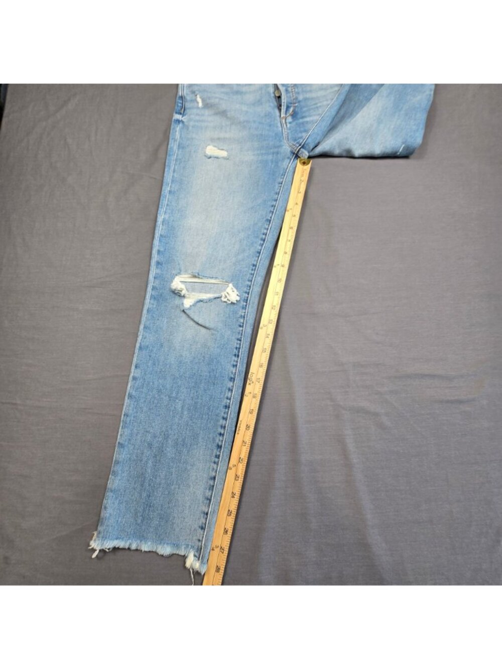 Joes 27 Button Fly High Rise Vintage Straight Jeans The Honor Distressed Raw Hem - Picture 4 of 8